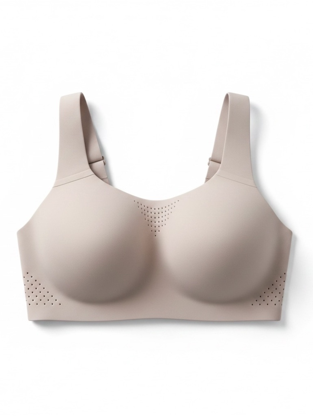 VSX Nude Beige Featherweight Seamless high support Sport Bra size 36DD NWT